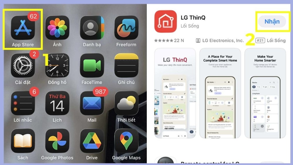 Cách chiếu màn hình điện thoại lên tivi LG bằng ứng dụng LG ThinQ
