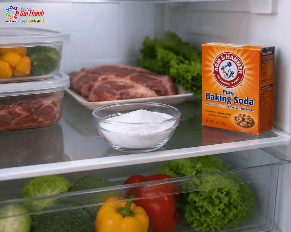 Sử dụng Baking Soda để khử mùi tủ lạnh