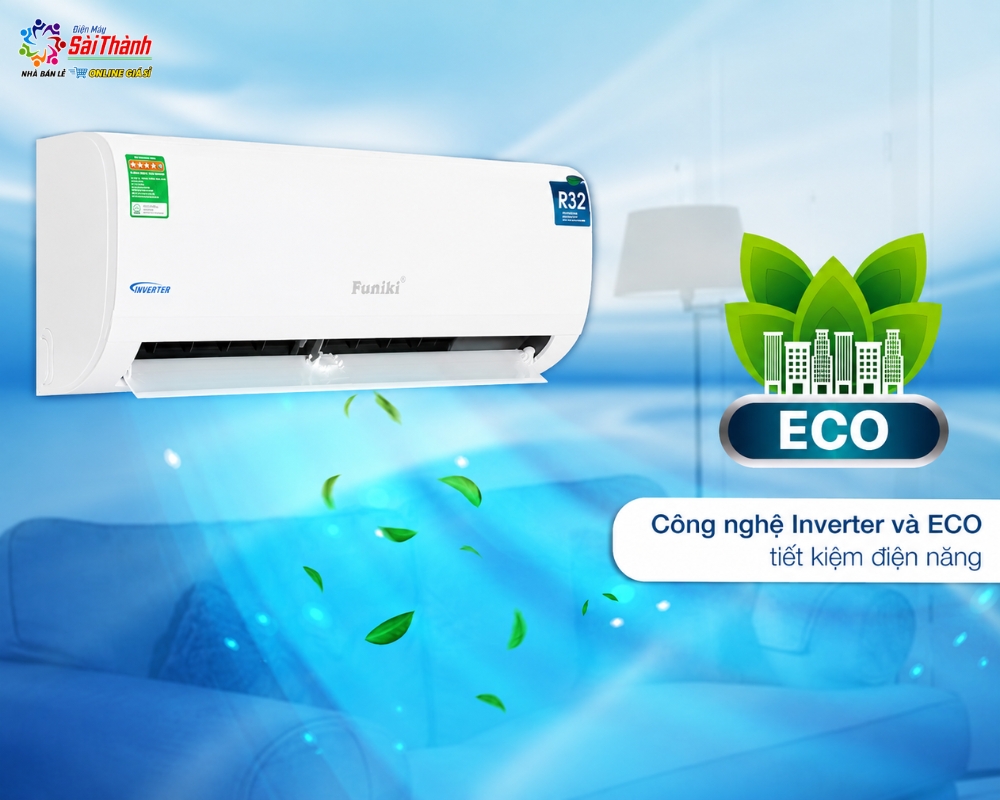 Dòng điều hòa Funiki Inverter có khả năng tiết kiệm điện tốt