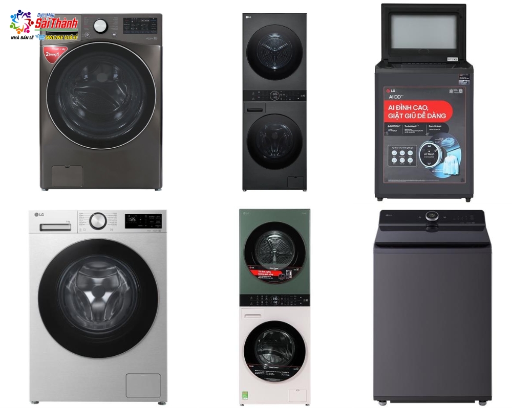Máy giặt LG có đa dạng mẫu mã thiết kế