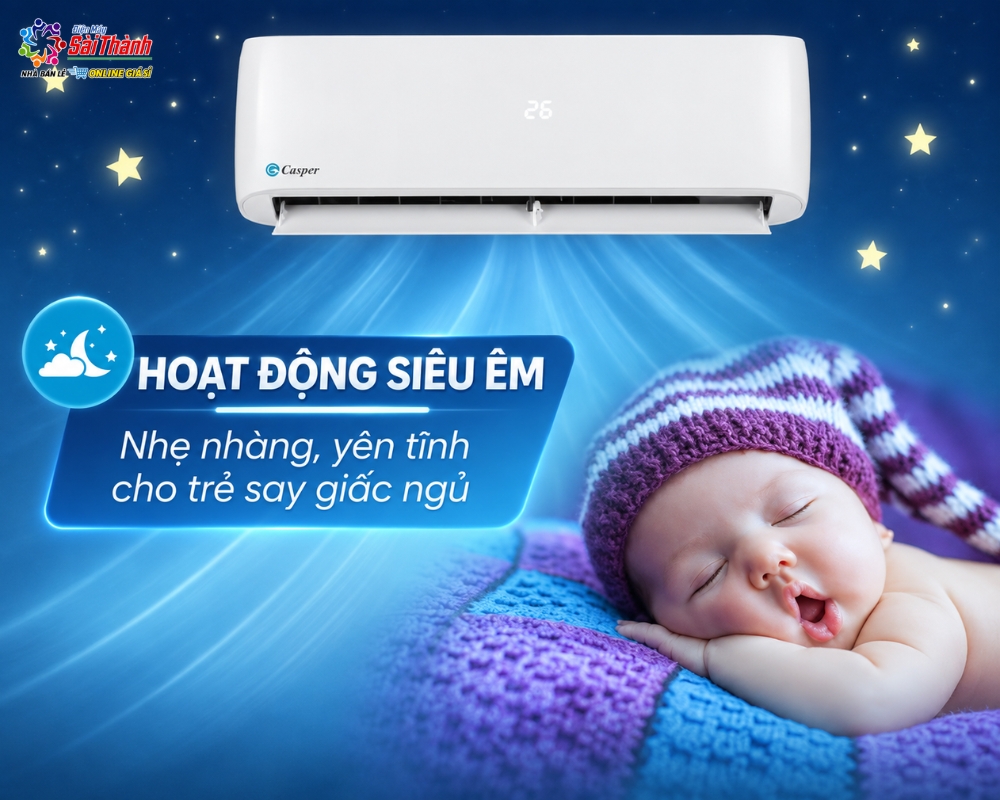 Máy lạnh Casper hoạt động siêu êm