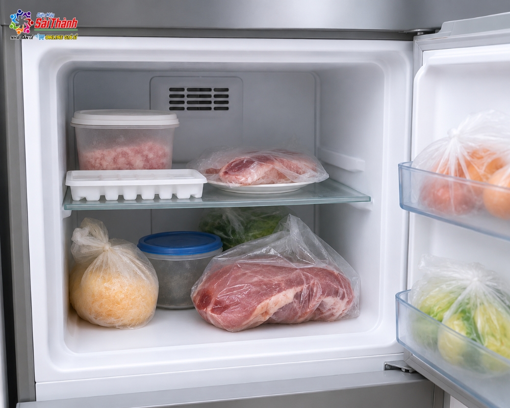 Sắp xếp lại thực phẩm khoa học, không che kín lỗ thổi gió