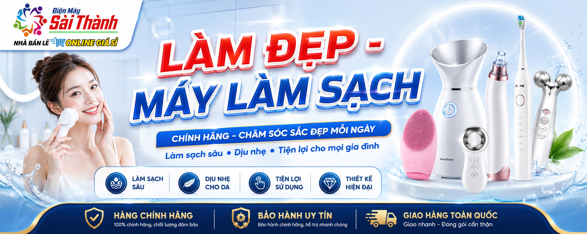 Banner Làm đẹp - Máy làm sạch