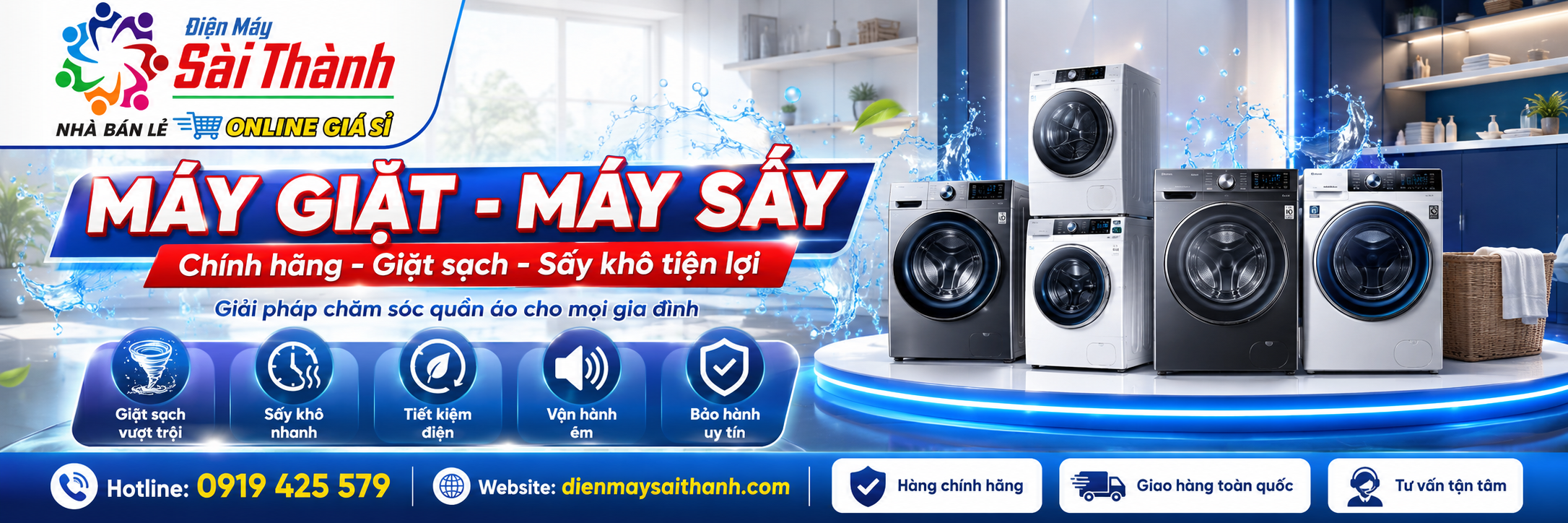 Banner Máy giặt - Máy Sấy