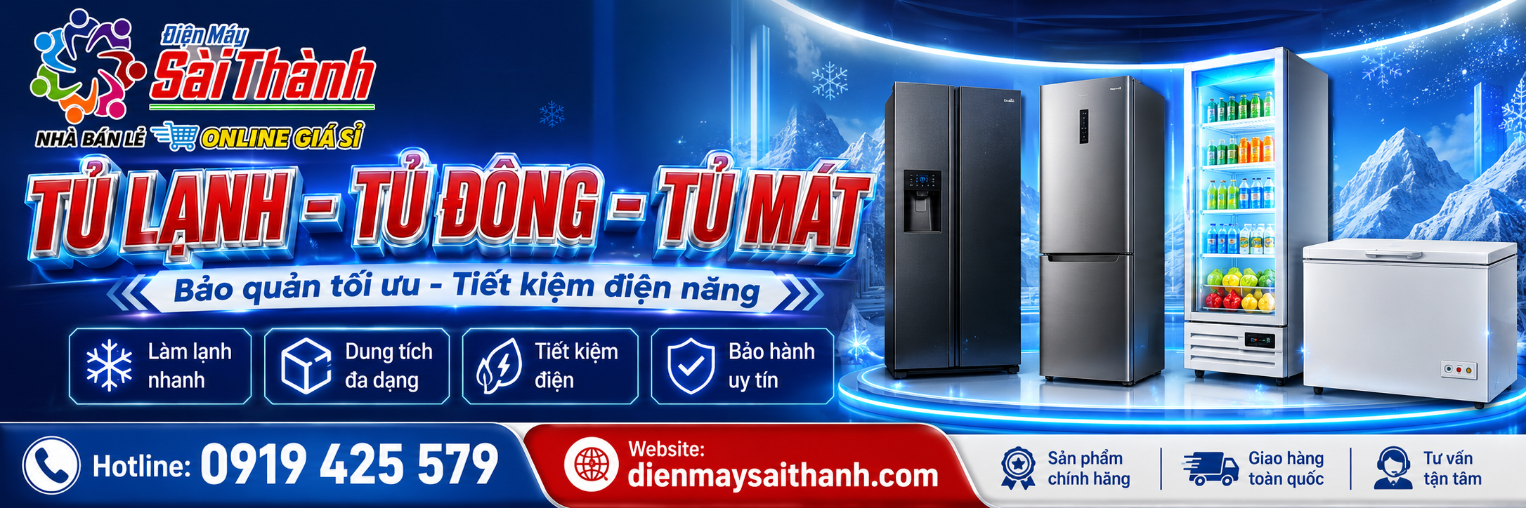 Banner Tủ lạnh - Tủ đông - Tủ mát