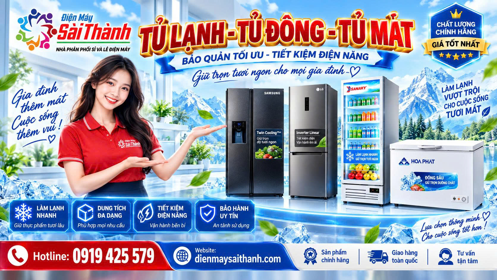 Banner Tủ lạnh - Tủ đông - Tủ mát