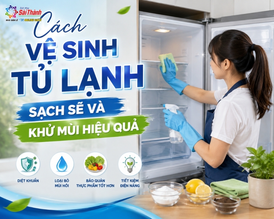 Cách Vệ Sinh Tủ Lạnh Sạch Sẽ Và Khử Mùi Hiệu Quả