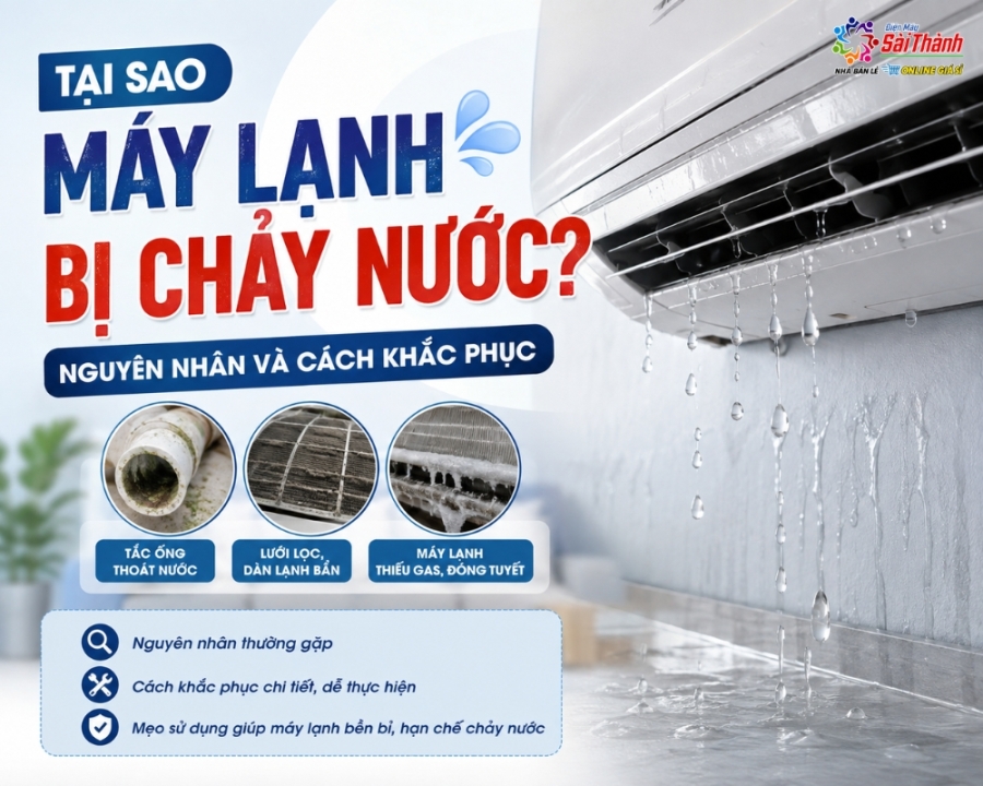 Tại Sao Máy Lạnh Bị Chảy Nước? Nguyên Nhân Và Cách Khắc Phục