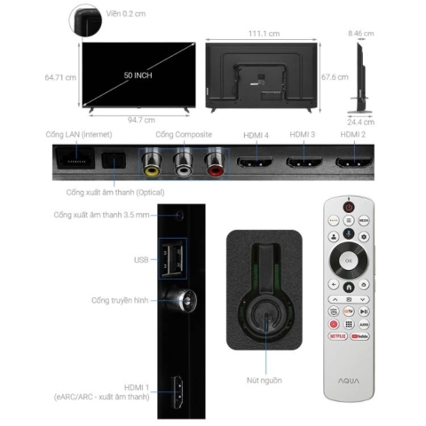 Android Tivi Aqua 4K 50 inch AQT50K800UG