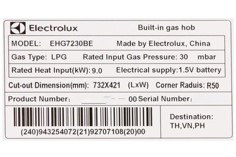 Bếp ga âm Electrolux EHG7230BE