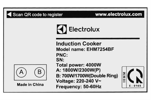 Bếp từ hồng ngoại âm Electrolux ​EHM7254BF 4000W