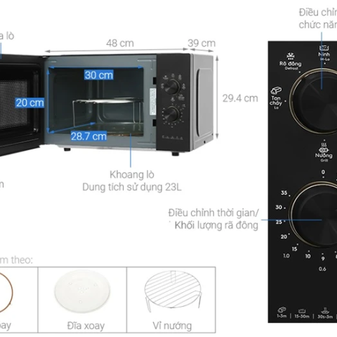 Lò vi sóng Electrolux EMM23K22B 23 lít