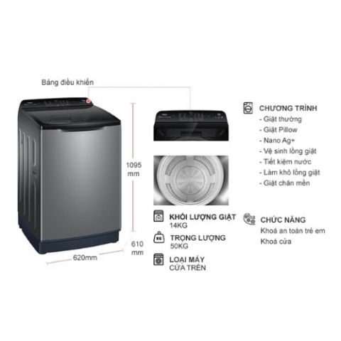 Máy giặt Aqua 14.0Kg AQW-FR140UHT.SS