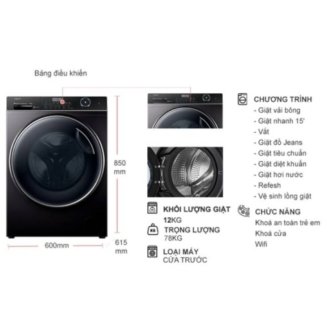 Máy giặt Aqua Inverter 12.0Kg AW12-B4959U1K(B)