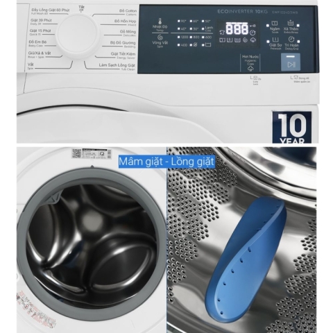 Máy Giặt Electrolux Inverter 10.0Kg EWF1024D3WB