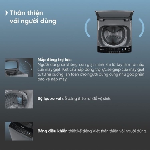 Máy giặt Funiki 10.5kg HWMT6105ABG