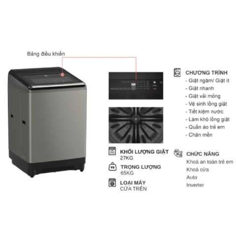 Máy giặt Hitachi Inverter 25.0kg SF-250ZFVAD SS