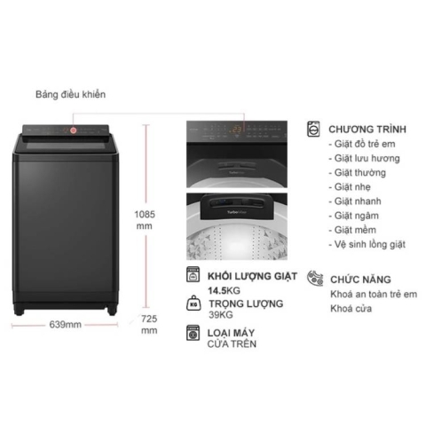 Máy giặt Panasonic Inverter 14.5kg NA-FD290CEBV