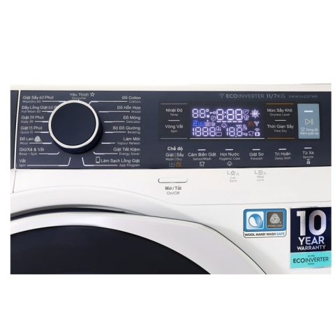 Máy giặt sấy Electrolux Inverter 11.0Kg – sấy 7.0Kg EWW1142Q7WB