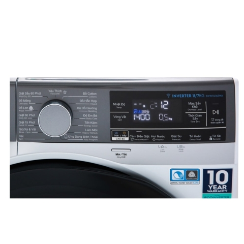 Máy giặt sấy Electrolux Inverter 8.0Kg – sấy 5.0Kg EWW8023AEWA