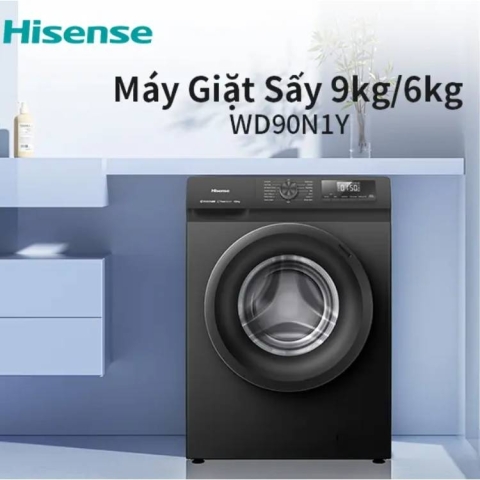 Máy Giặt Sấy Hisense Inverter 9kg Sấy 6kg WD90N1Y