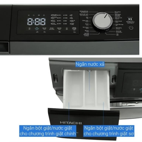 Máy giặt sấy Hitachi Inverter 10.5kg BD-D1054HVOS