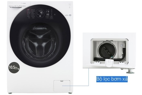 Máy giặt sấy LG Inverter giặt 10.5 kg - sấy 7 kg FG1405H3W1