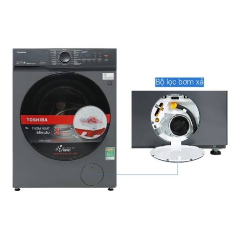 Máy giặt sấy Toshiba Inverter 10.5Kg – sấy 7.0Kg TWD-T25BZU115MWV(MG)