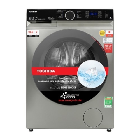 Máy Giặt Sấy Toshiba Inverter giặt 10.5 – sấy 7.0Kg TWD-BM115GF4V(SK)