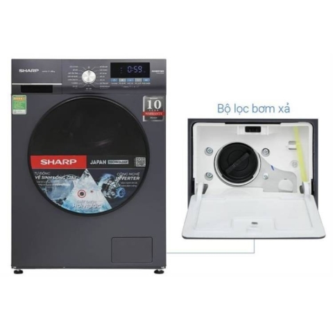 Máy giặt Sharp Inverter 11.0Kg ES-FM110CB-SB