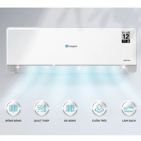 Máy lạnh Casper Inverter 1.5hp QC-12IS36 (Model 2024)
