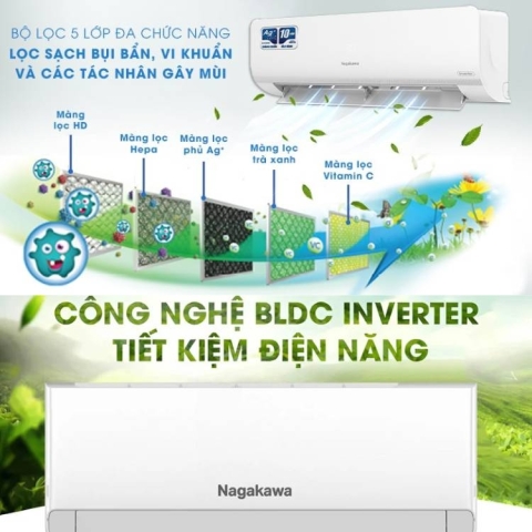 Máy lạnh Nagakawa Inverter 1.0hp NIS-C09R2U51