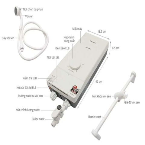 Máy nước nóng trực tiếp có bơm Panasonic DH-4MP1VW - Hàng chính hãng
