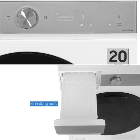 Máy sấy bơm nhiệt Samsung Bespoke AI 9.0Kg DV90BB9440GHSV