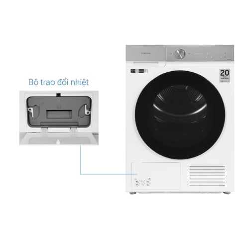 Máy sấy bơm nhiệt Samsung Bespoke AI 9.0Kg DV90BB9440GHSV