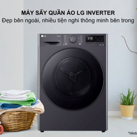 Máy sấy quần áo bơm nhiệt LG Inverter 10.5Kg DVHP50M