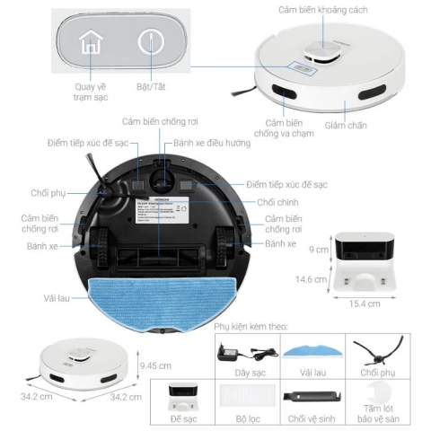 Robot hút bụi lau nhà Hitachi RV-X20P