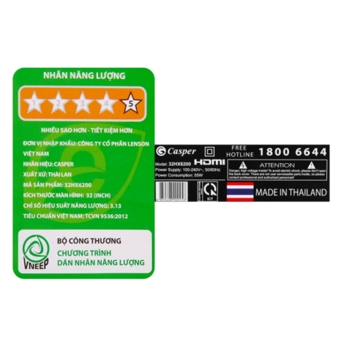 Smart Tivi Casper HD 32 inch 32HX6200