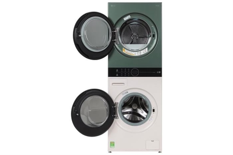 Tháp giặt sấy LG WashTower Inverter giặt 14 kg - sấy 10 kg WT1410NHEG