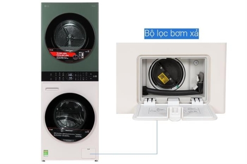 Tháp giặt sấy LG WashTower Inverter giặt 14 kg - sấy 10 kg WT1410NHEG