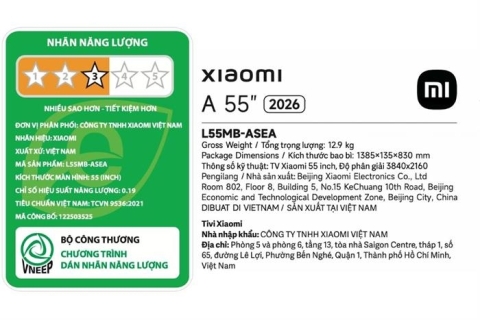 Tivi Xiaomi Google 55 inch 4K A 2026 L55MB-ASEA