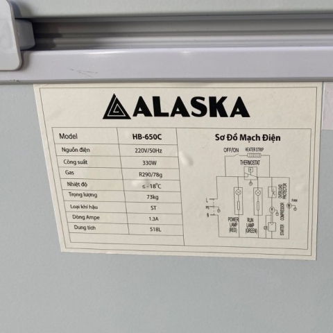 Tủ đông Alaska 650/595 lít HB-650C