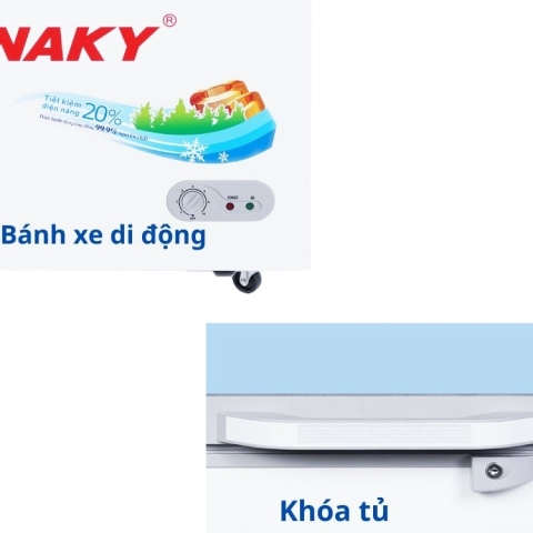 Tủ đông mát Sanaky 280/220 lít VH-2899W2KD