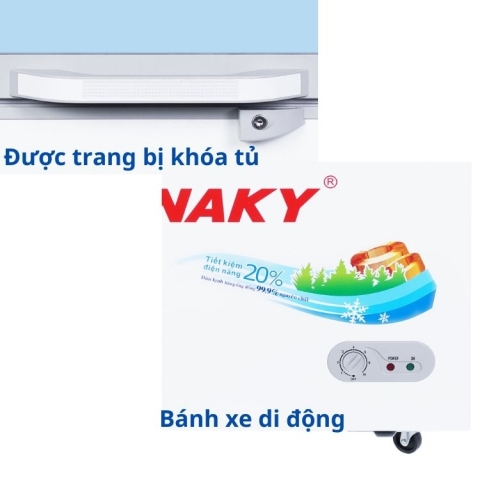 Tủ đông mát Sanaky 400/280 lít VH-4099W2KD