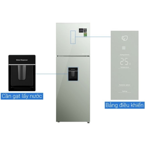 Tủ lạnh Aqua Inverter 347 lít AQR-T390FA(WGM)