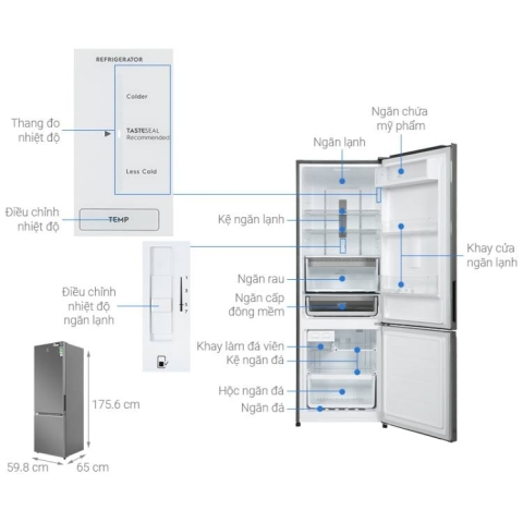 Tủ lạnh Electrolux Inverter 335 Lít EBB3702K-A