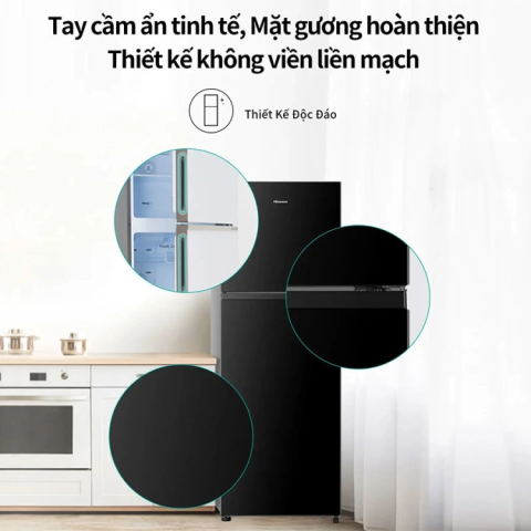  Tủ lạnh Hisense Inverter mặt kính 324 lít RT469N4EBU (Đen) / ND (Xám Đen)