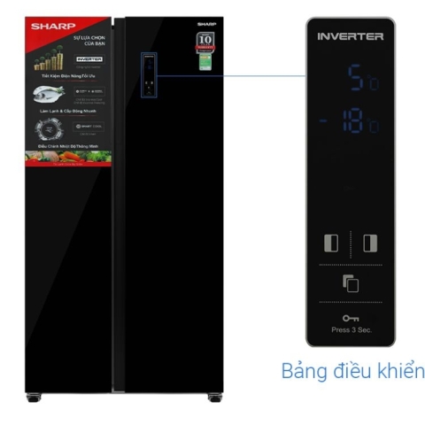 Tủ lạnh Inverter Sharp 532 lít SJ-SBX530VG-BK