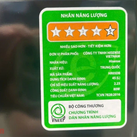  Tủ lạnh mini Hisense HR05DB 45 lít