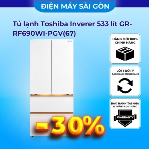 Tủ lạnh Toshiba Inverer 533 lít GR-RF690WI-PGV(67)